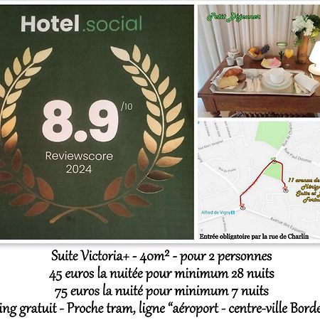 Le Fortuny - 3 Suites, 2 Apparts, 1 Chambre - Proche Tram Ligne Aeroport Et Parking Gratuit Merignac  Bagian luar foto