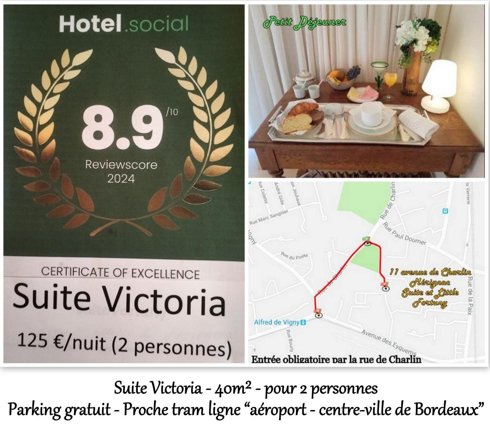 Le Fortuny - 3 Suites, 2 Apparts, 1 Chambre - Proche Tram Ligne Aeroport Et Parking Gratuit Merignac  Bagian luar foto