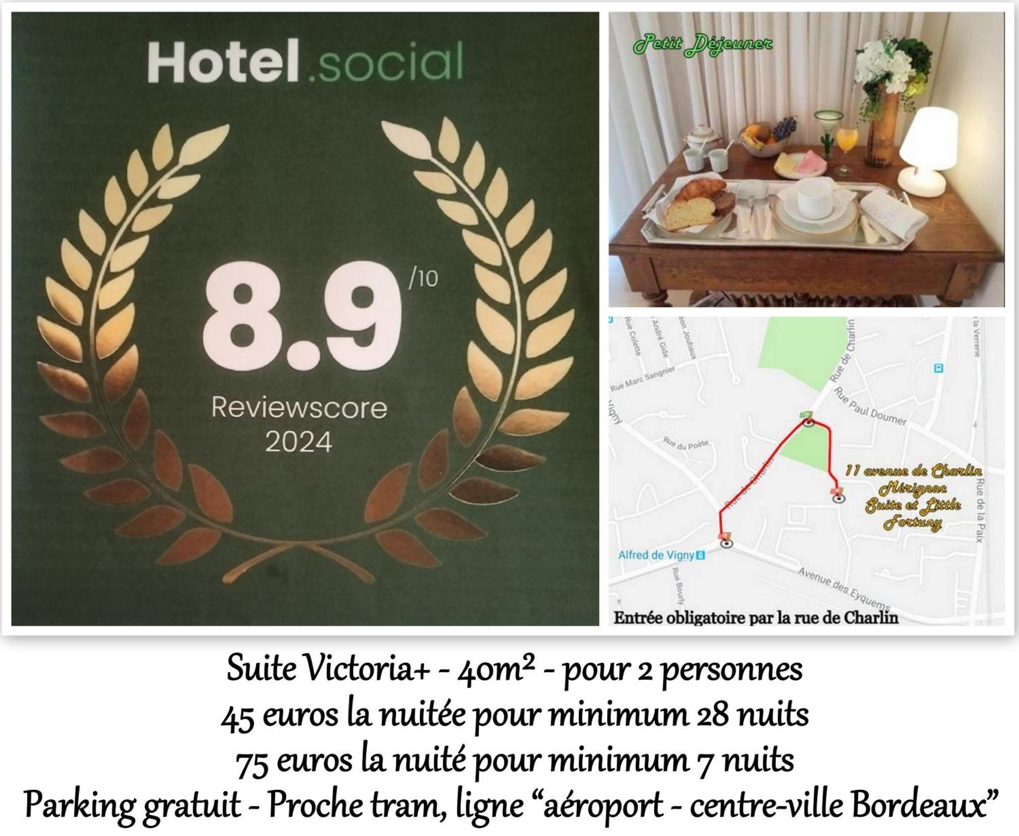 Le Fortuny - 3 Suites, 2 Apparts, 1 Chambre - Proche Tram Ligne Aeroport Et Parking Gratuit Merignac  Bagian luar foto